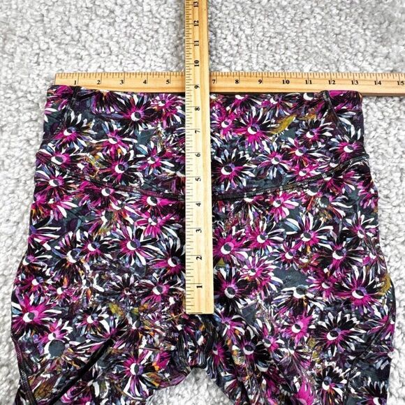 Lululemon Base Pace High Rise Floral Tight Legging Pink Purple 8 FLAW - Picture 11 of 14